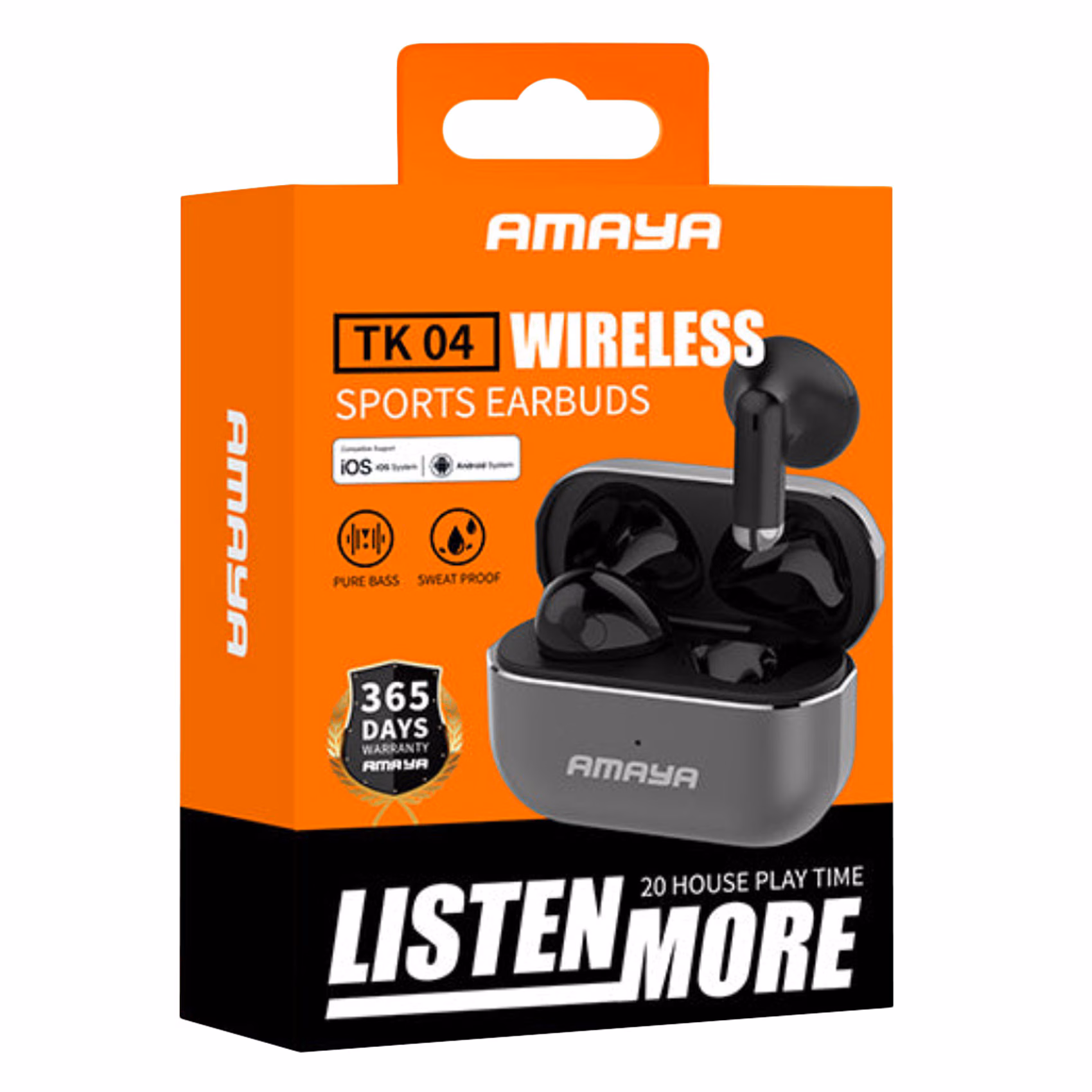 Buy Amaya TK04 Sport True Wireless Earbuds Black Online