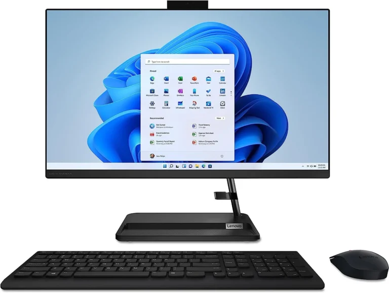 Lenovo IdeaCentre AIO 3i 24″ All-in-One PC, Intel Core i3 1115G4 FHD Display, 8GB Ram, 1TB HDD,, DVD RW Drive, Windows 11